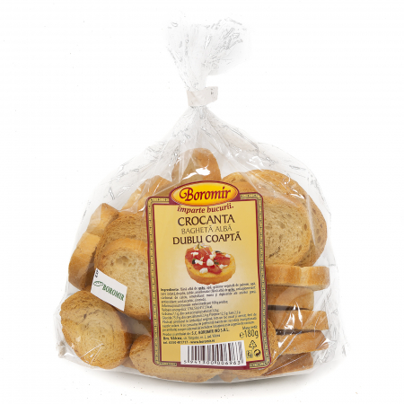 Paine - Bagheta albă dublu coaptă 180g