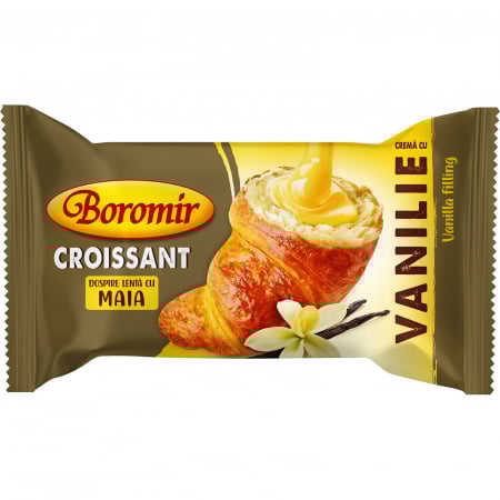 Cornuri - Croissant Boromir cu cremă cu vanilie 60g