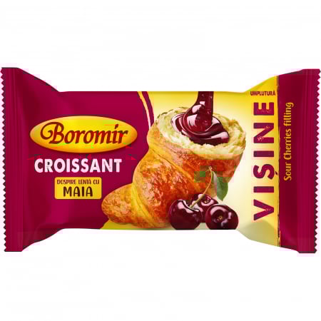 Cornuri - Croissant Boromir cu umplutură cu vișine 60g