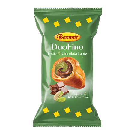 Croissant Duofino - Croissant DuoFino creme cu fistic și ciocolată-lapte 75g