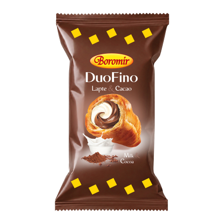 Croissant Duofino - Croissant DuoFino creme cu lapte și cacao 75g