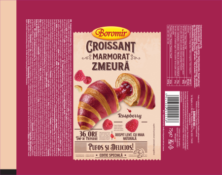 Croissant Duofino - Croissant Marmorat Zmeura 75g