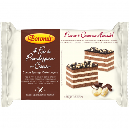 Faina - Foi de pandișpan cu cacao Boromir 380g