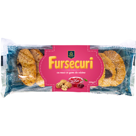 Fursecuri - Fursecuri cu nuci si gem de visine 200g