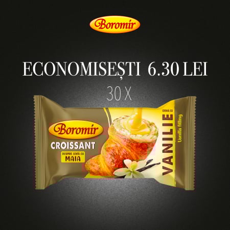 Black Friday 2025 - Pachet (1 bax -30buc *CROISSANT CREMA CU VANILIE 60G )