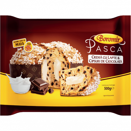 Pasca fresh - Pasca cu crema de lapte, frisca si cipsuri ciocolata
