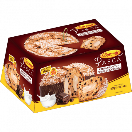 Pasca fresh - Pască cremă lapte și cipsuri ciocolată