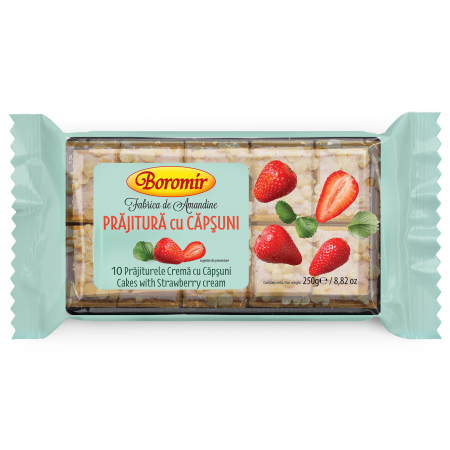 Prajituri cu fructe - Prăjitură cu căpșuni 250g