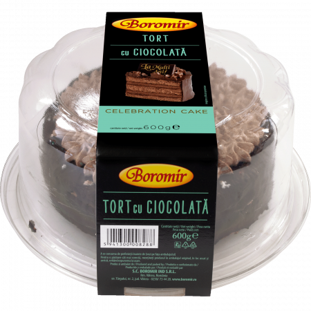 Torturi ambalate - Tort cu cremă de ciocolată 600g