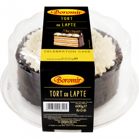 Torturi ambalate - Tort cu cremă de lapte 500g