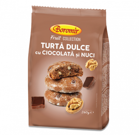 Turta dulce cu nuci - Turtă dulce cu ciocolată și nuci 260g
