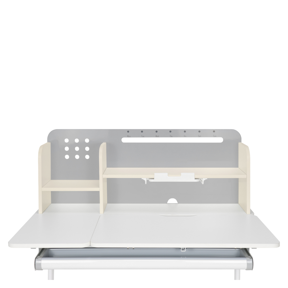 Masă de scris crescătoare, gri/alb, ODIN [23]