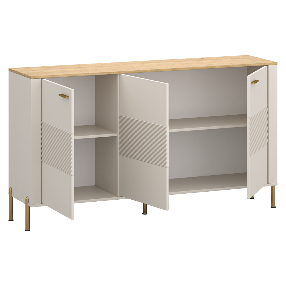 Comodă, caşmir/stejar de piatră, RUNOL 3D [4]