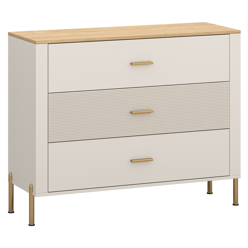 Toate Produsele - Comodă, caşmir/stejar de piatră, RUNOL 3S