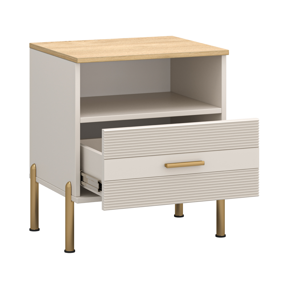 Noptieră, caşmir/stejar de piatră, RUNOL 1S [4]