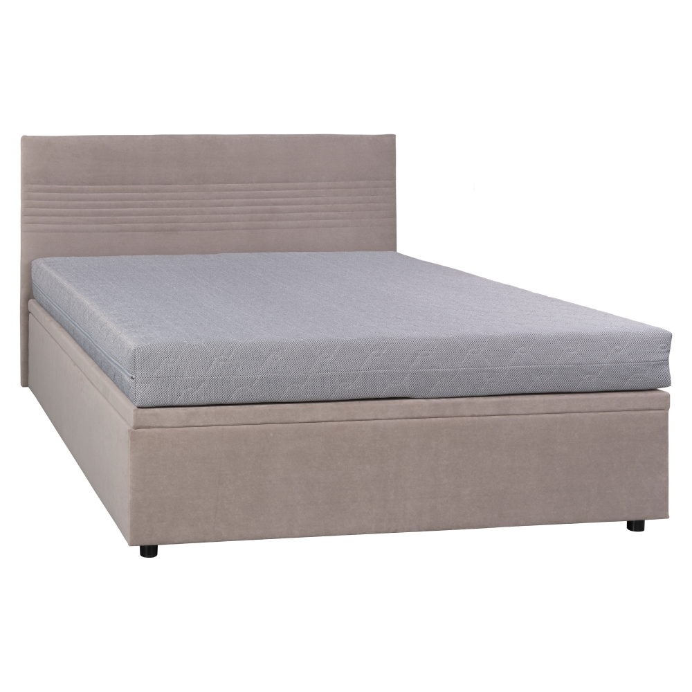 Paturi lemn & pal - Pat cu spaţiu de depozitare, 160x200, alb, RUNOL