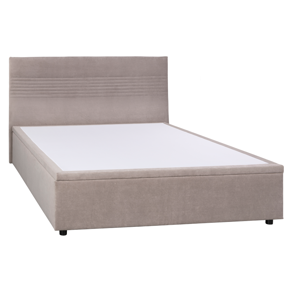 Pat cu spaţiu de depozitare, 160x200, alb, RUNOL [6]