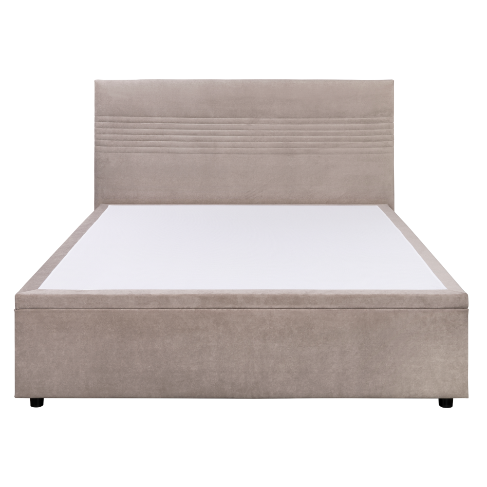 Pat cu spaţiu de depozitare, 160x200, alb, RUNOL [11]