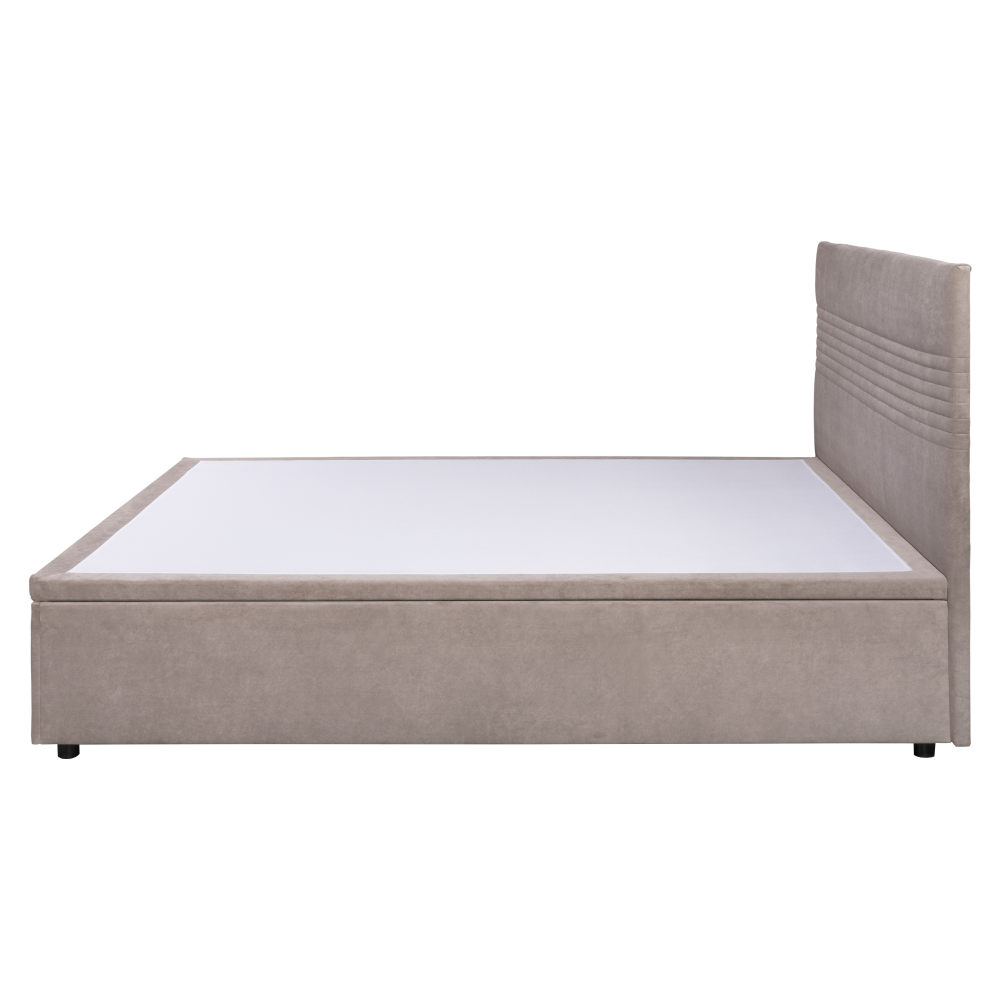 Pat cu spaţiu de depozitare, 160x200, alb, RUNOL [7]