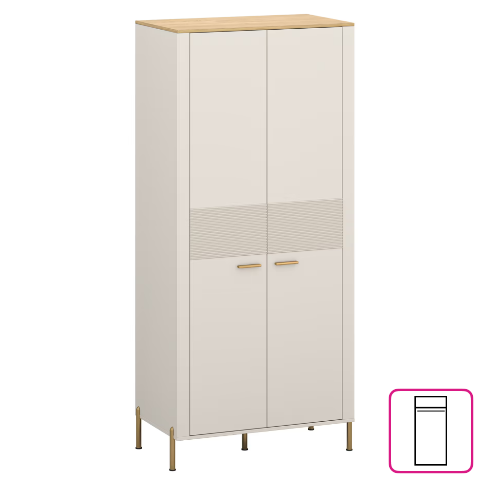 Toate Produsele - Dulap, caşmir/stejar de piatră, RUNOL 2D