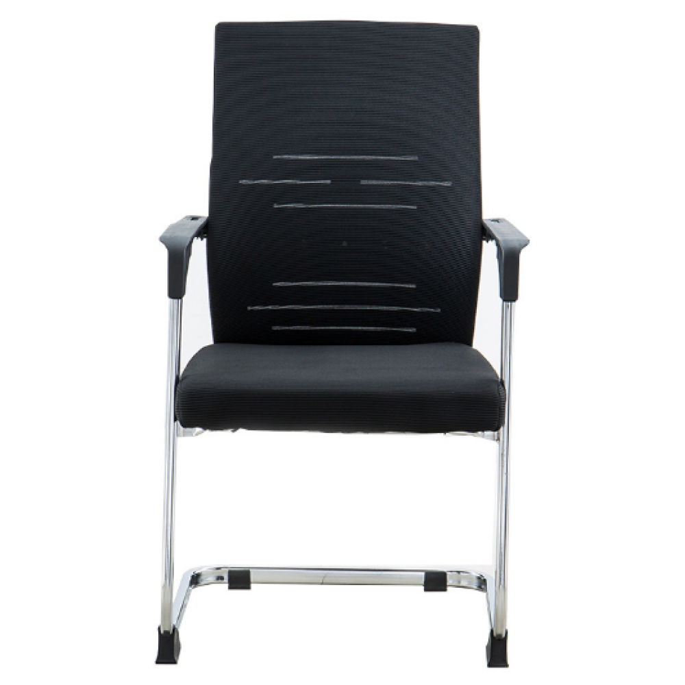 Scaun de conferinţă, negru/crom, SALMAN [2]