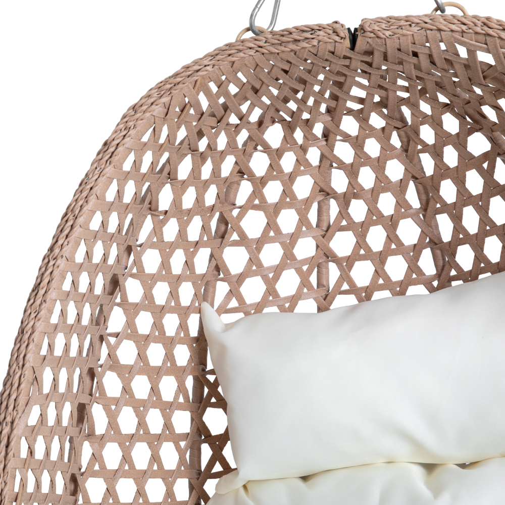 Scaun suspendat, pliabil, cupru/bej/crem, SANAN [9]