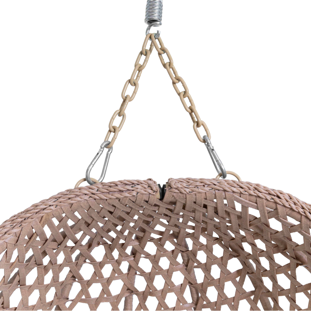 Scaun suspendat, pliabil, cupru/bej/crem, SANAN [10]