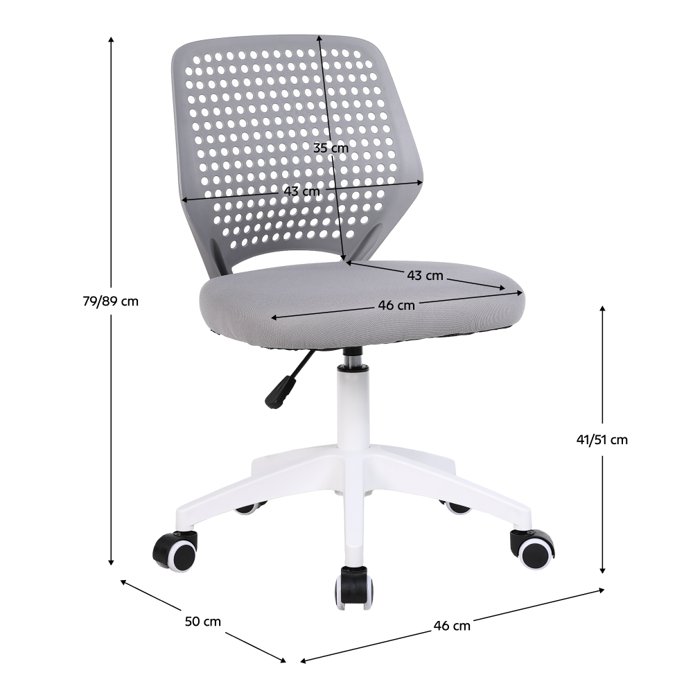 Scaun pivotant, gri/alb, SATOZ [9]