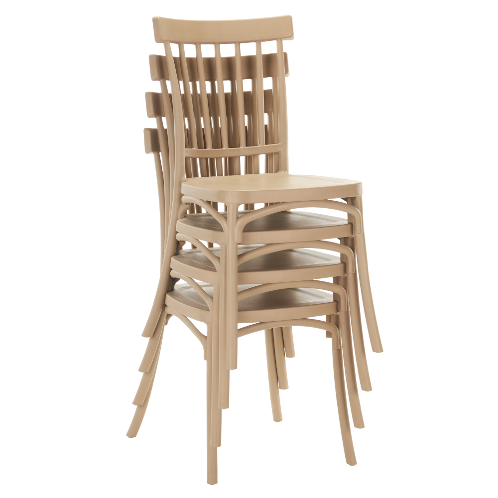 Scaun stivuibil, maro deschis, SAZEN NEW [1]