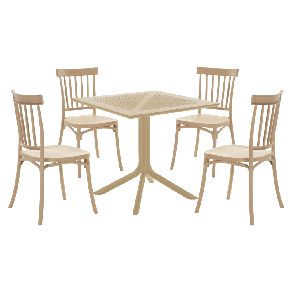 Scaun stivuibil, maro deschis, SAZEN NEW [2]