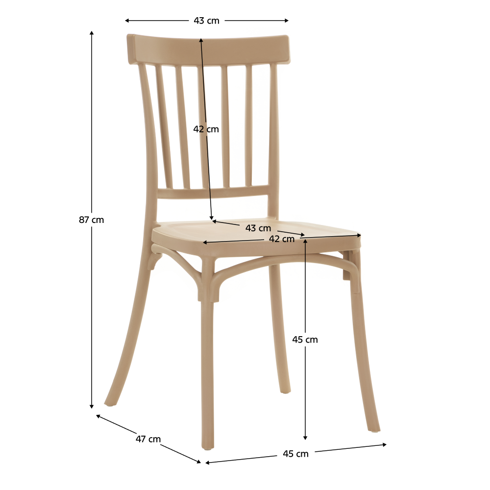Scaun stivuibil, maro deschis, SAZEN NEW [3]