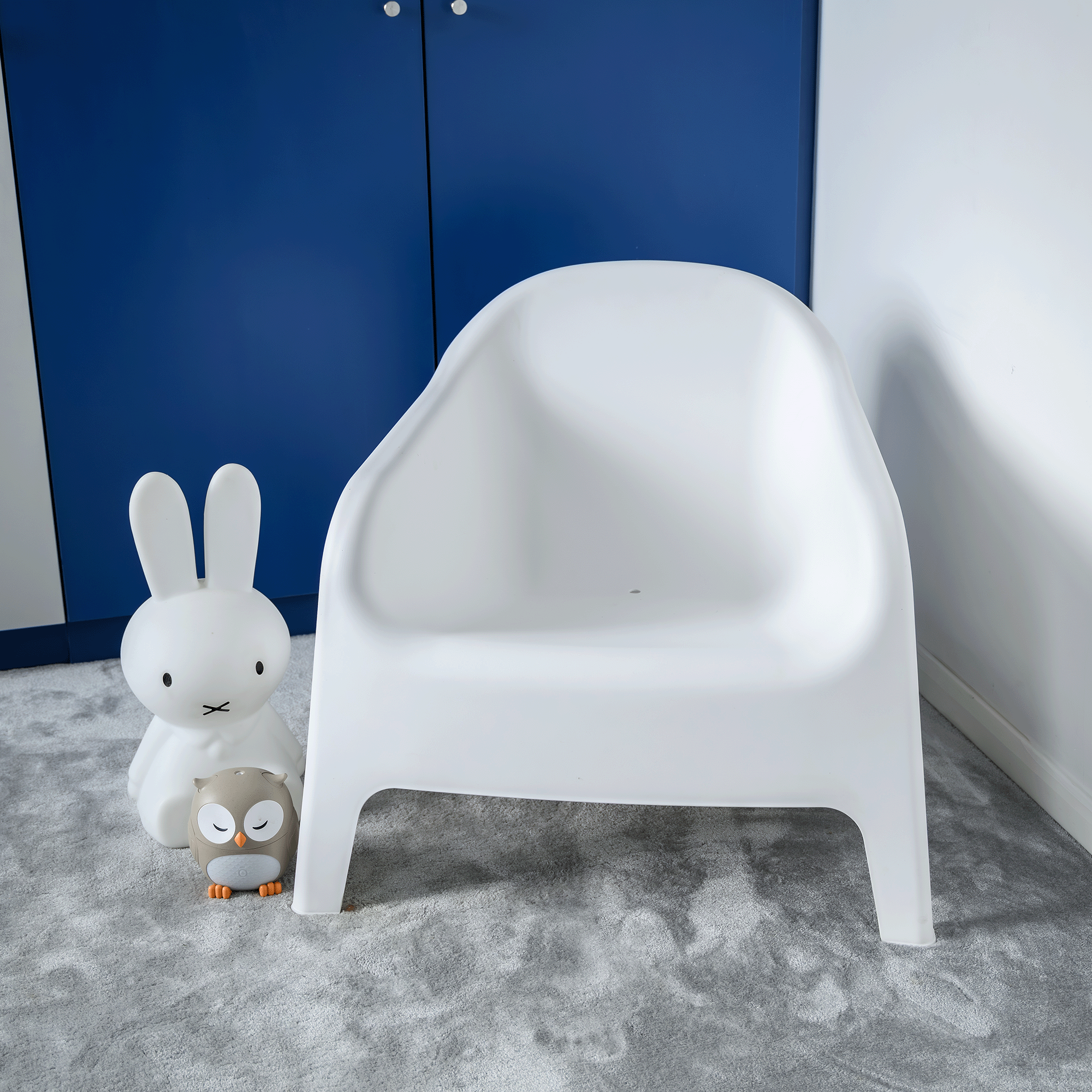 Scaun stivuibil, alb, plastic, SOKRA NEW [10]