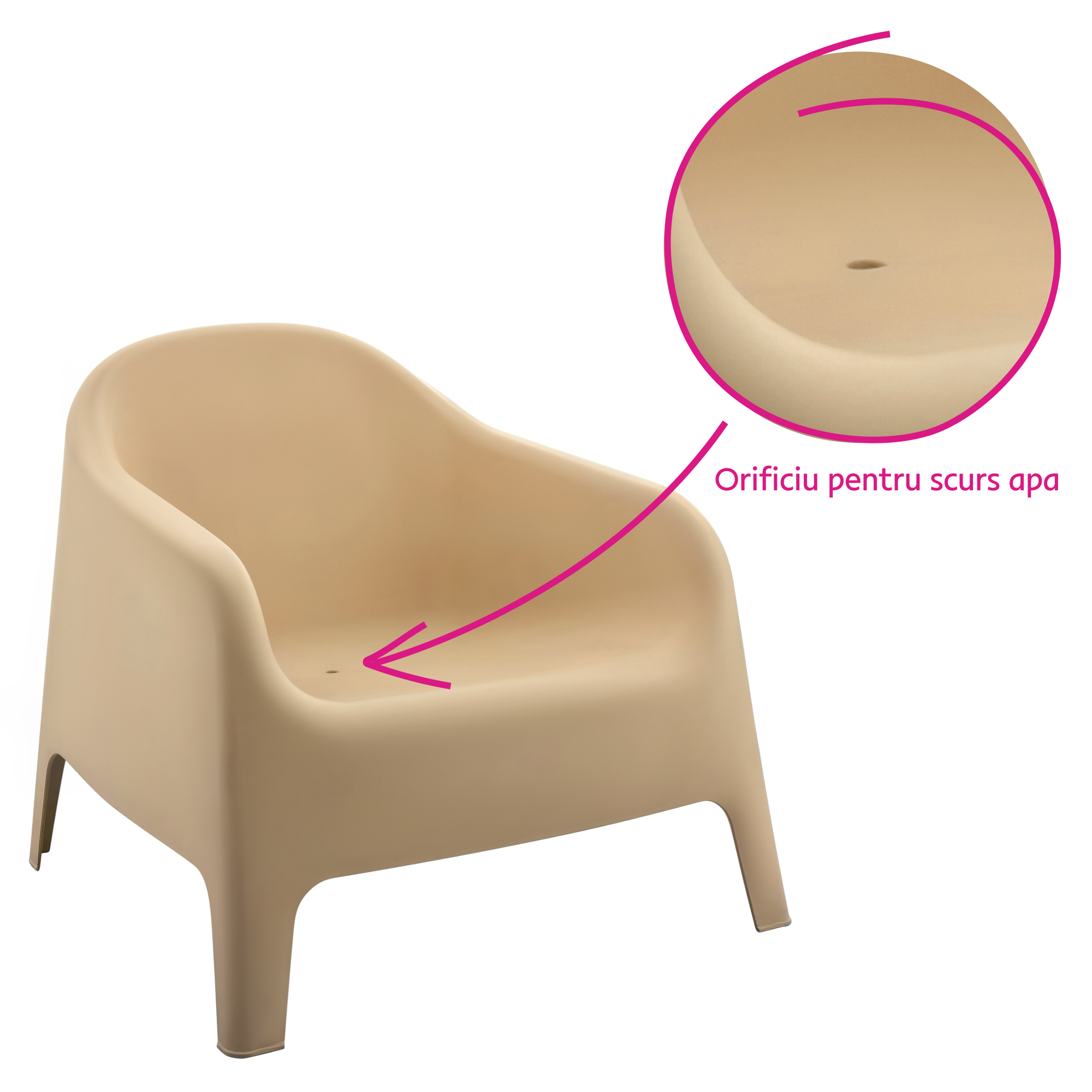 Scaun stivuibil, maro, plastic, SOKRA NEW [1]