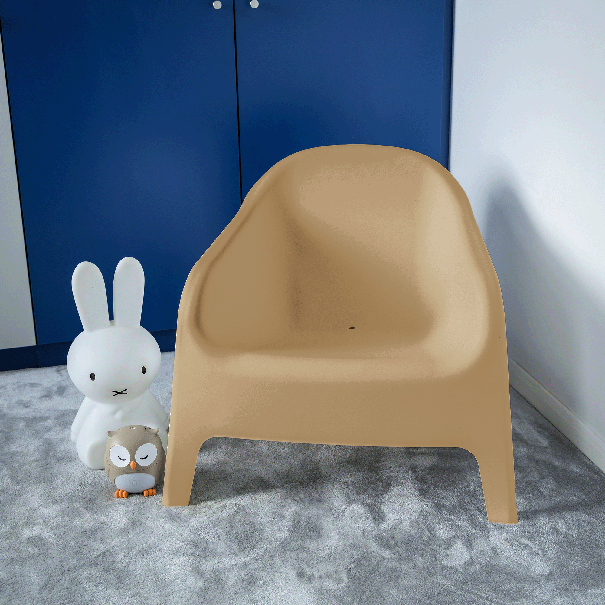 Scaun stivuibil, maro, plastic, SOKRA NEW [12]