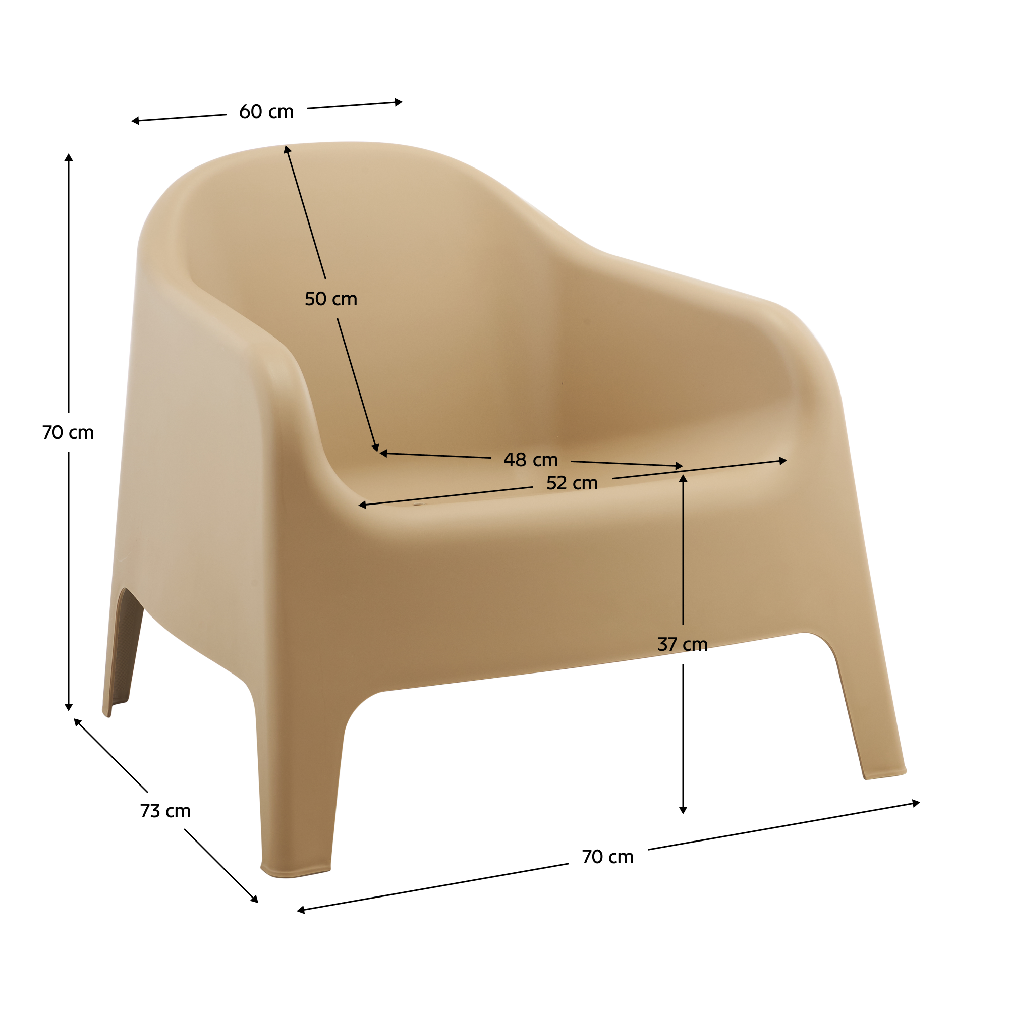 Scaun stivuibil, maro, plastic, SOKRA NEW [18]