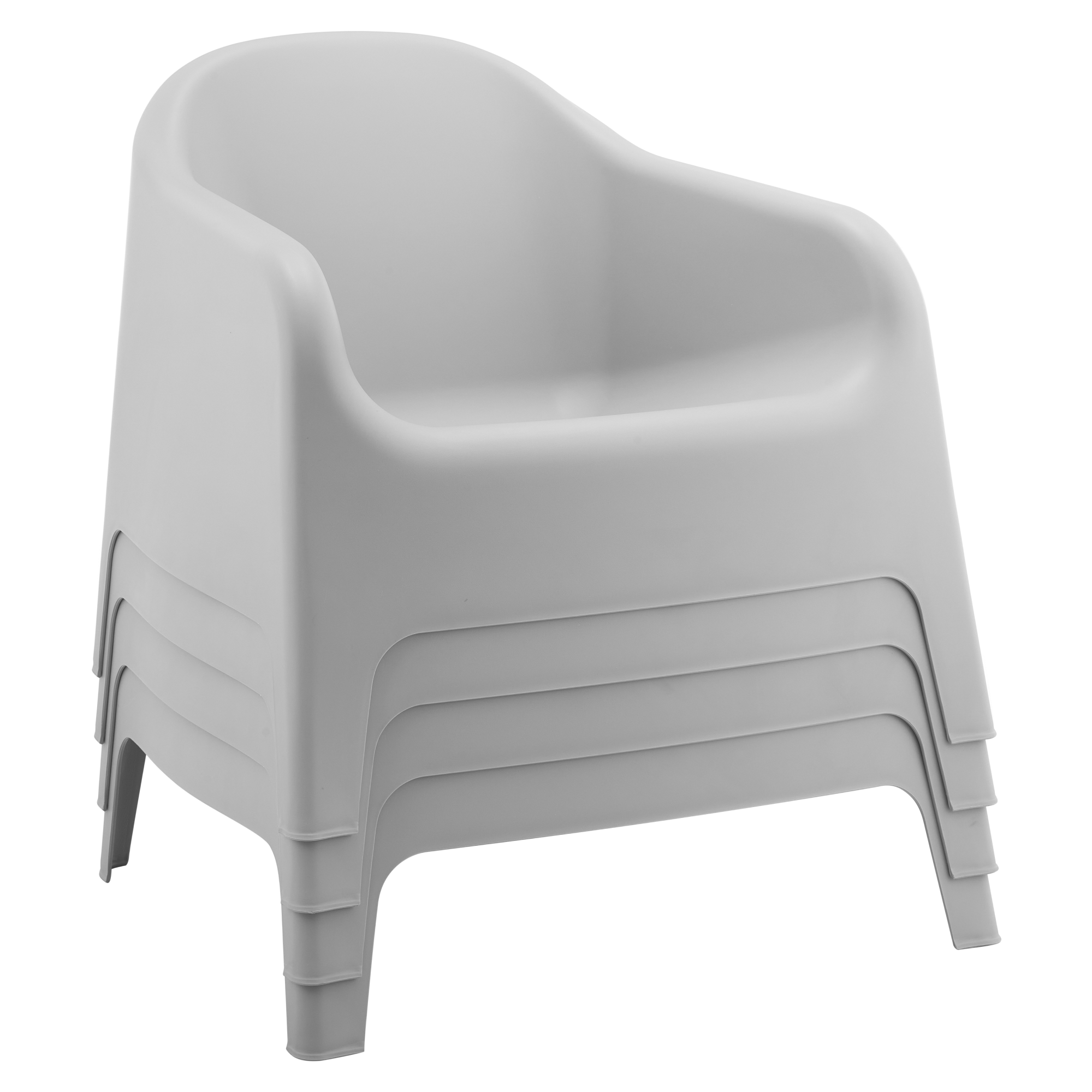 Scaun stivuibil, gri, plastic, SOKRA NEW [8]