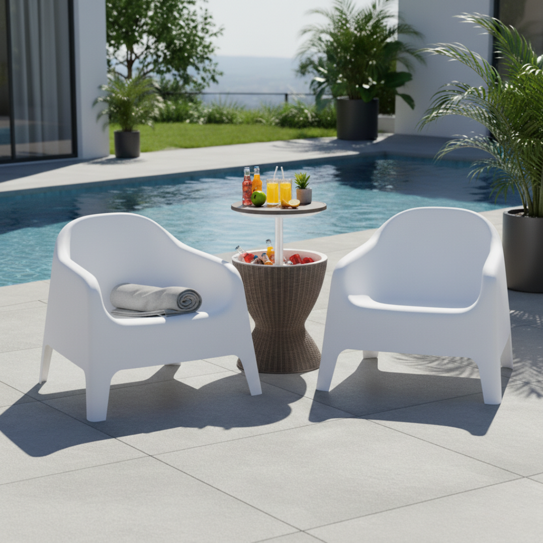 Scaun stivuibil, alb, plastic, SOKRA NEW [2]