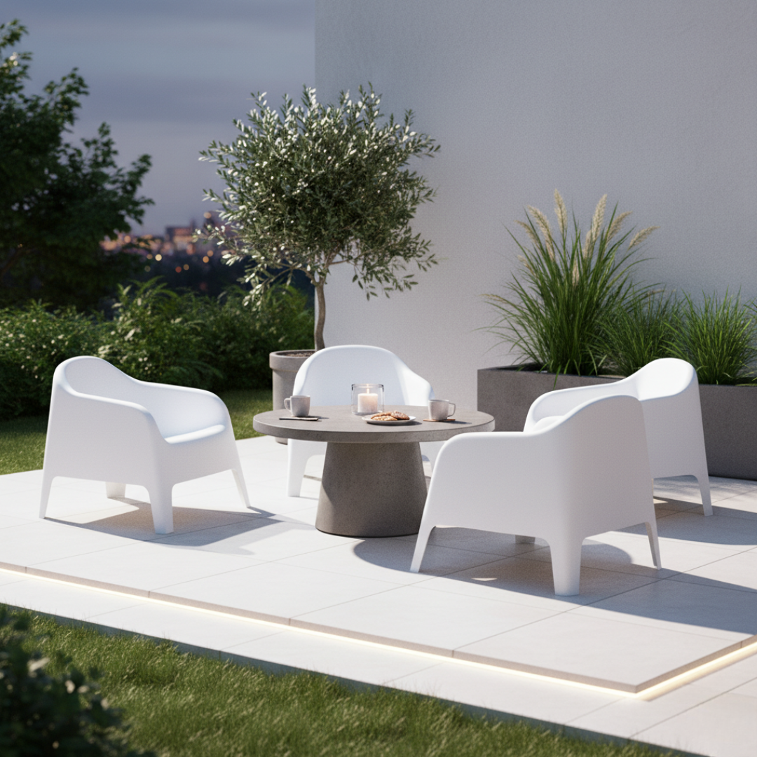 Scaun stivuibil, alb, plastic, SOKRA NEW [3]