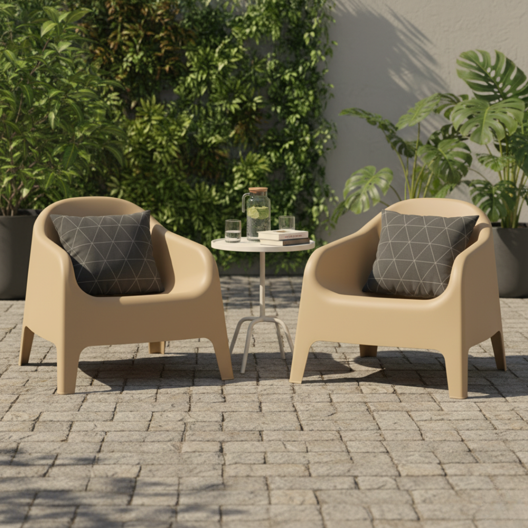 Scaun stivuibil, maro, plastic, SOKRA NEW [3]