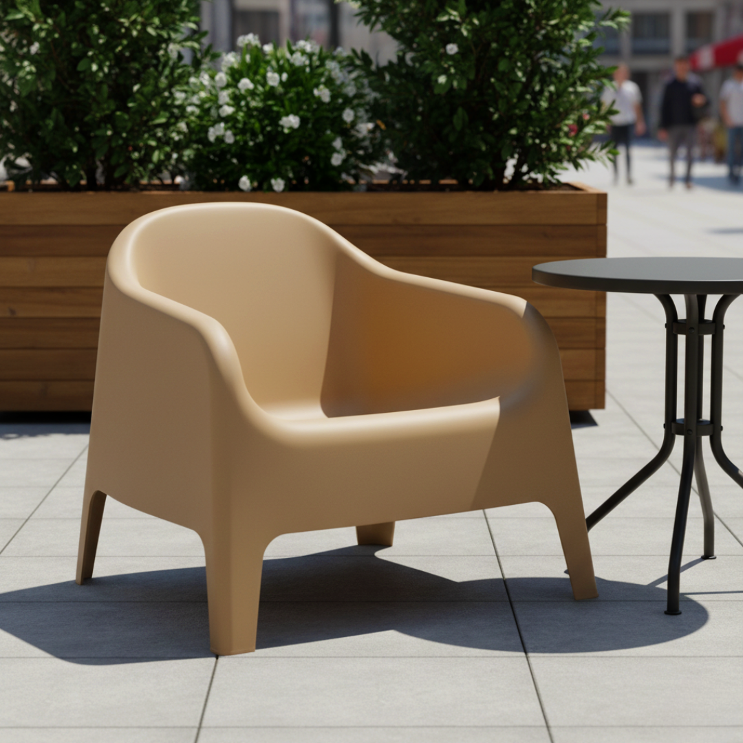 Scaun stivuibil, maro, plastic, SOKRA NEW [5]