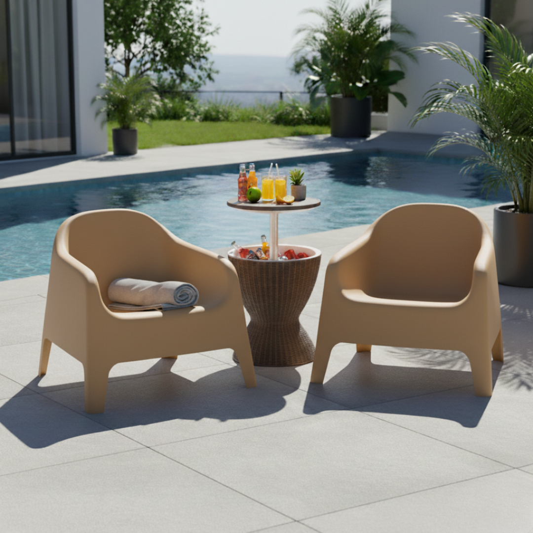 Scaun stivuibil, maro, plastic, SOKRA NEW [19]