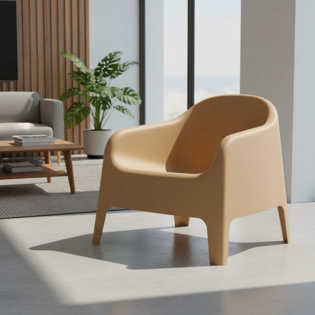 Scaun stivuibil, maro, plastic, SOKRA NEW [7]