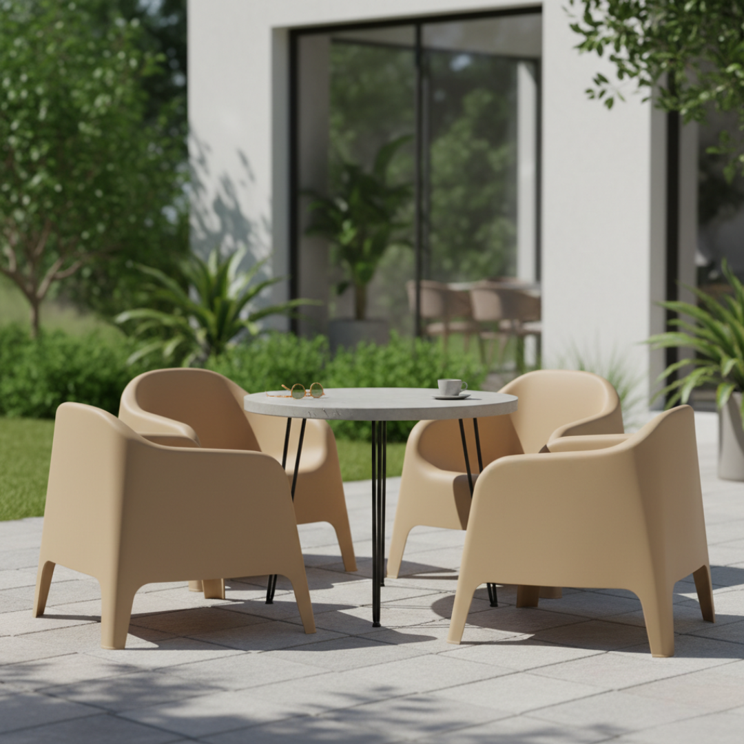 Scaun stivuibil, maro, plastic, SOKRA NEW [8]