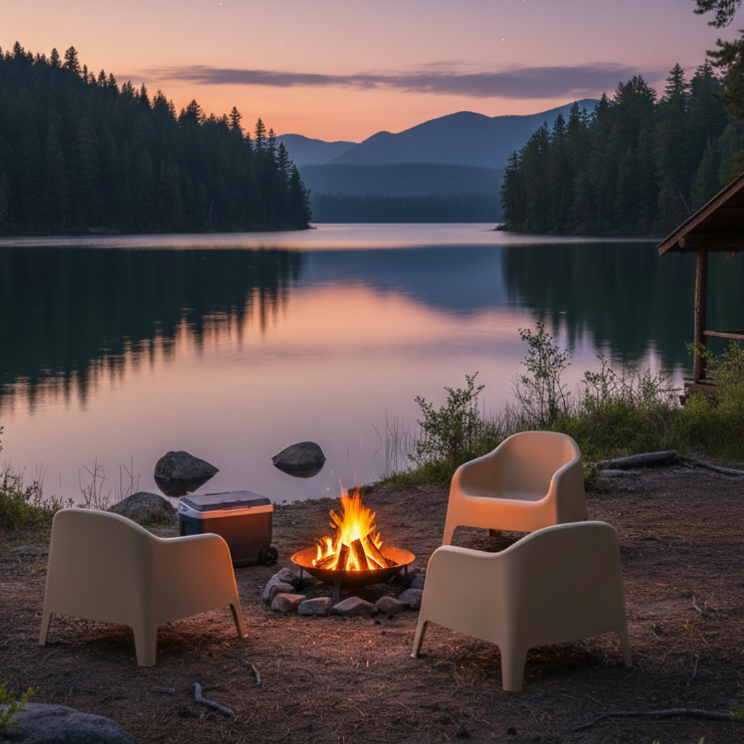 Scaun stivuibil, maro, plastic, SOKRA NEW [10]