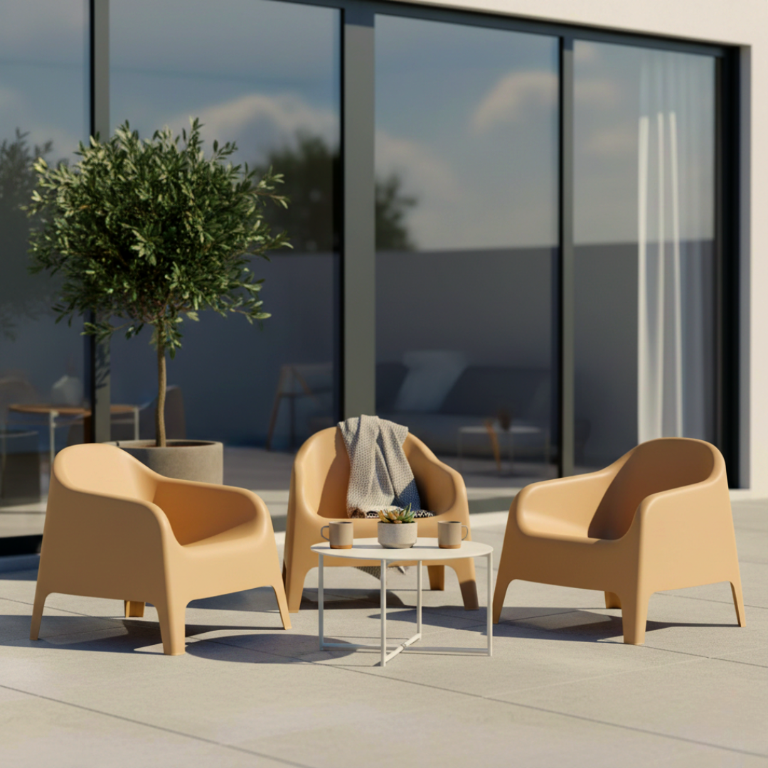 Scaun stivuibil, maro, plastic, SOKRA NEW [9]