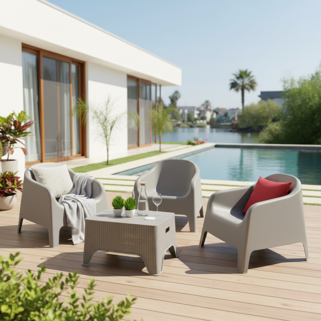 Scaun stivuibil, gri, plastic, SOKRA NEW [13]