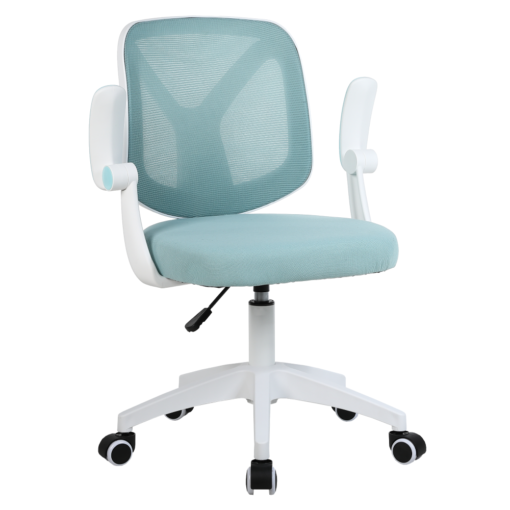 Scaun de birou, albastru/alb, SOLARI [1]