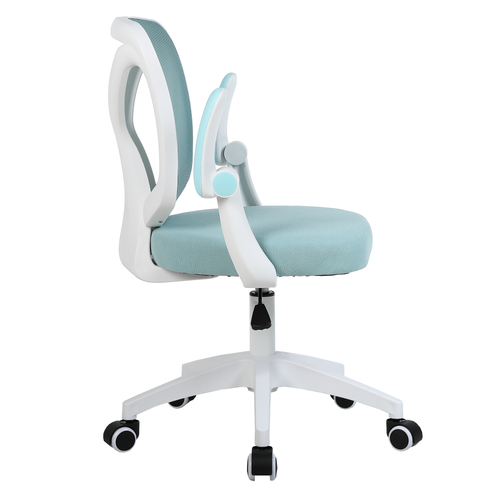 Scaun de birou, albastru/alb, SOLARI [4]