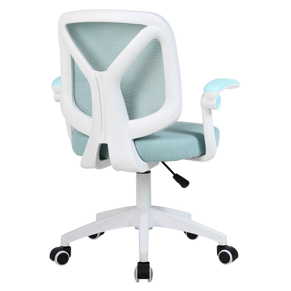 Scaun de birou, albastru/alb, SOLARI [5]