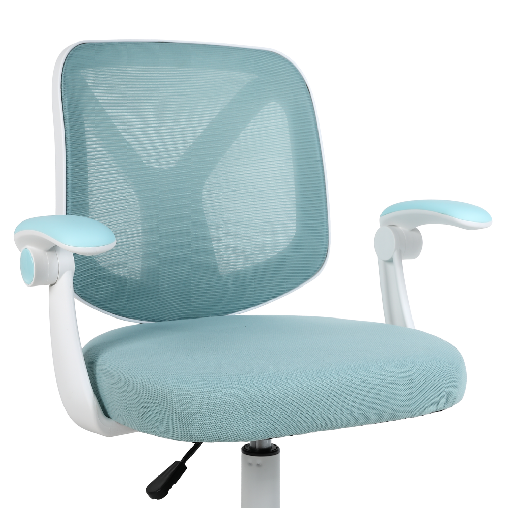 Scaun de birou, albastru/alb, SOLARI [8]